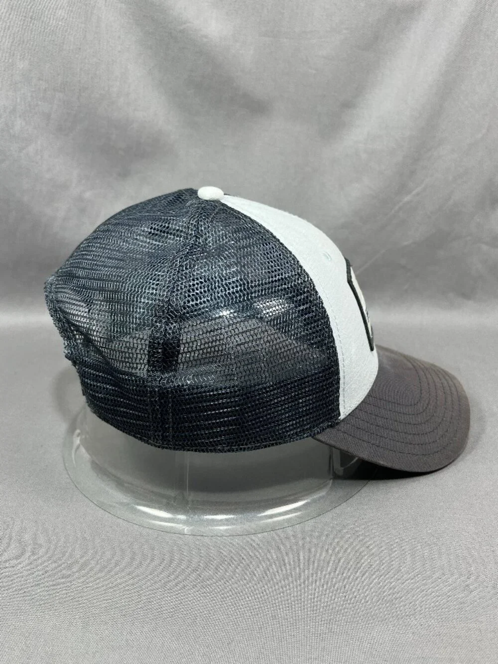 North Face Mudder Snapback Hat Cap Gray Hiking Outdoor Trucker Mesh Patch Mens - Picture 5 of 16